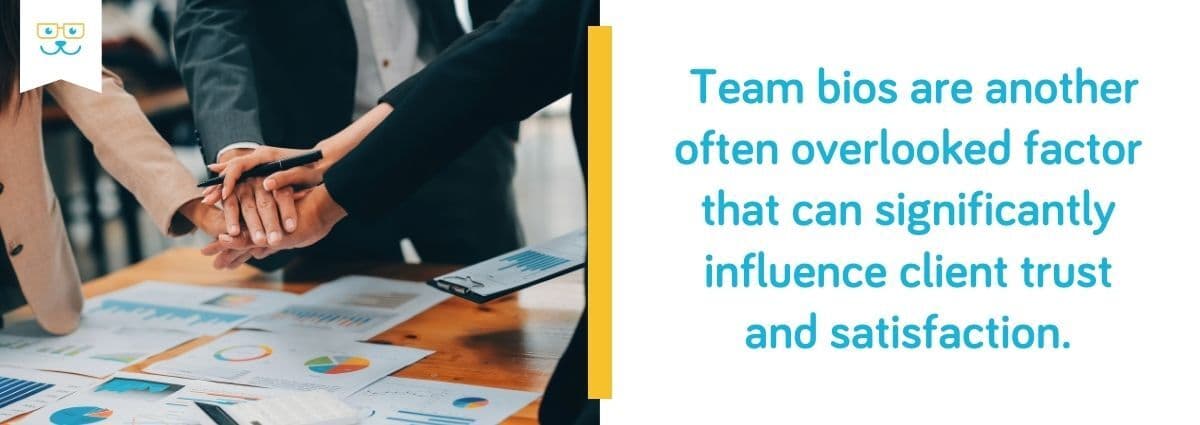 Team bios influence client trust