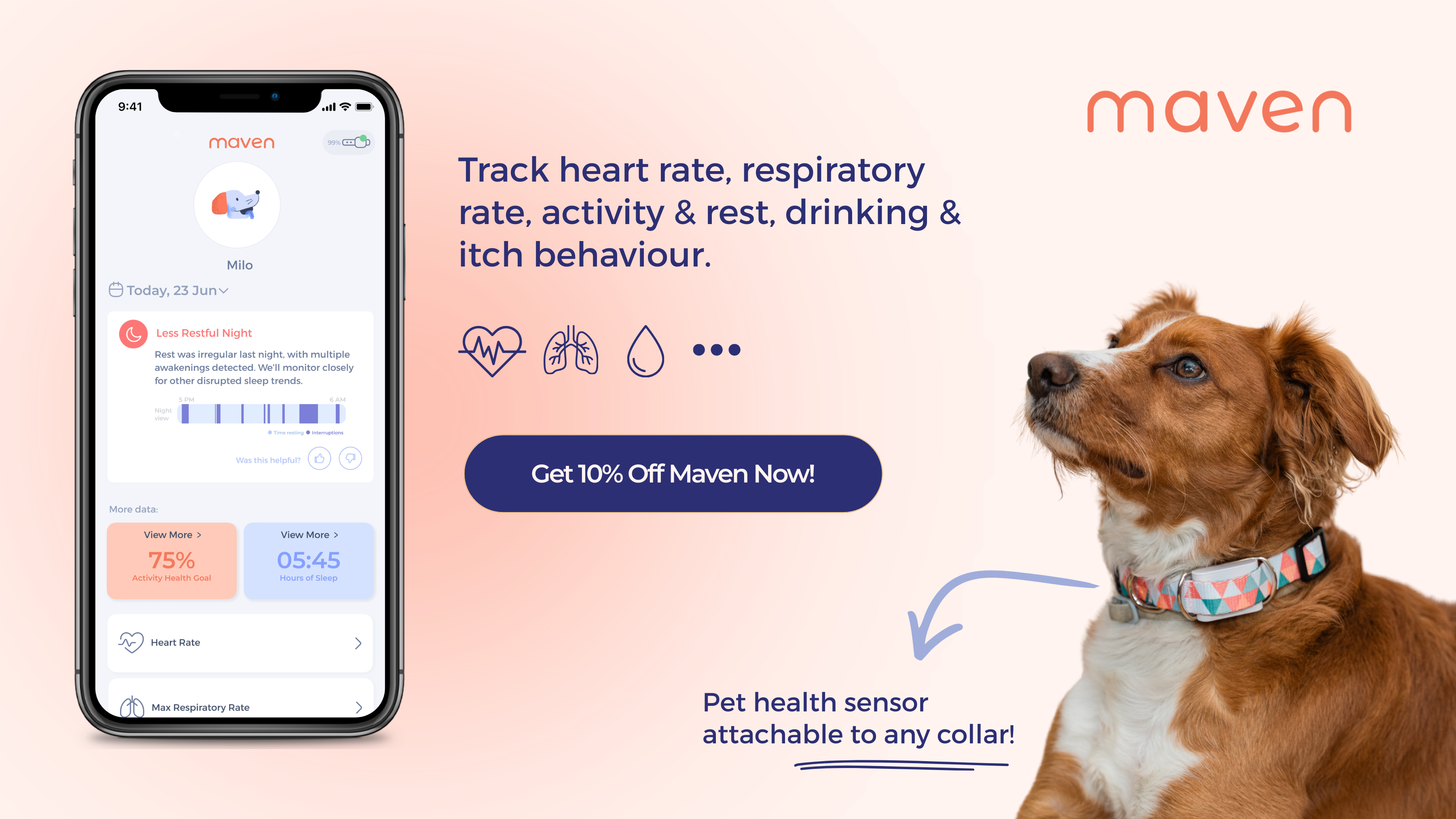 MavenPet Smart Dog Collar